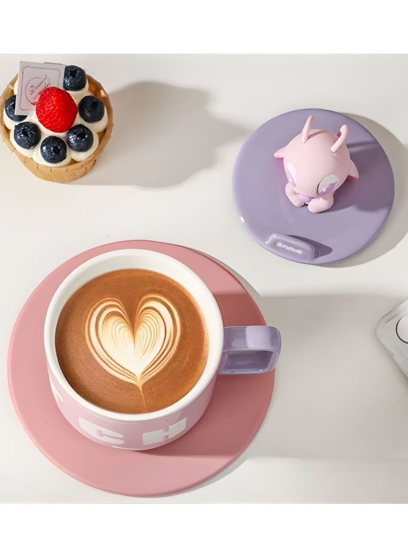Disney Stitch Pink Ceramic Mug with Lid – Cute Cartoon Coffee Cup Gift Set with Gift Bag | Large Capacity Tea, Milk & Hot Chocolate Mug for Kids, Girls & Adults - Image 2